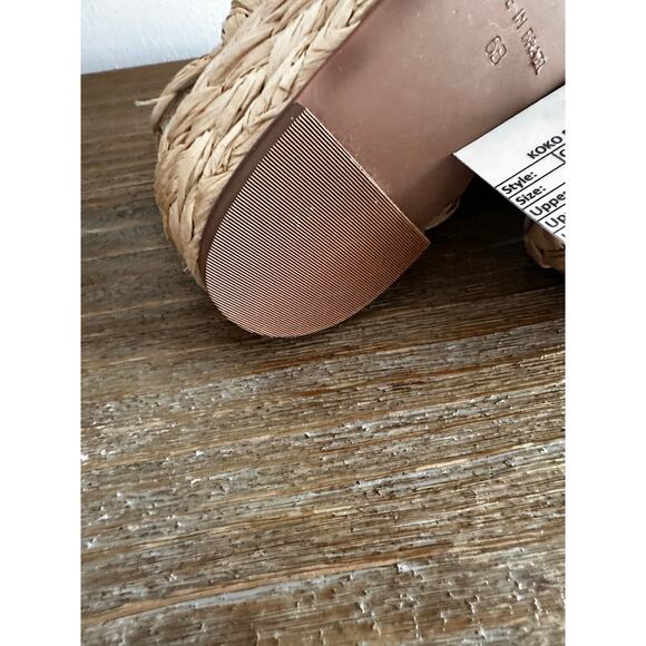 KOKO + Palenki straw platform sandles Sz 6B - Picture 8 of 10